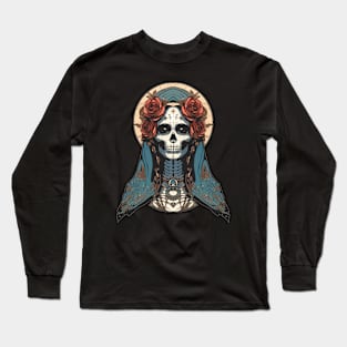 Retro Santa Muerte Long Sleeve T-Shirt